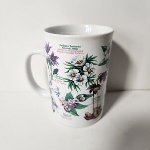 Capilano Discover Canada Provincial Flowers Botanical Coffee Mug‎ White Ceramic